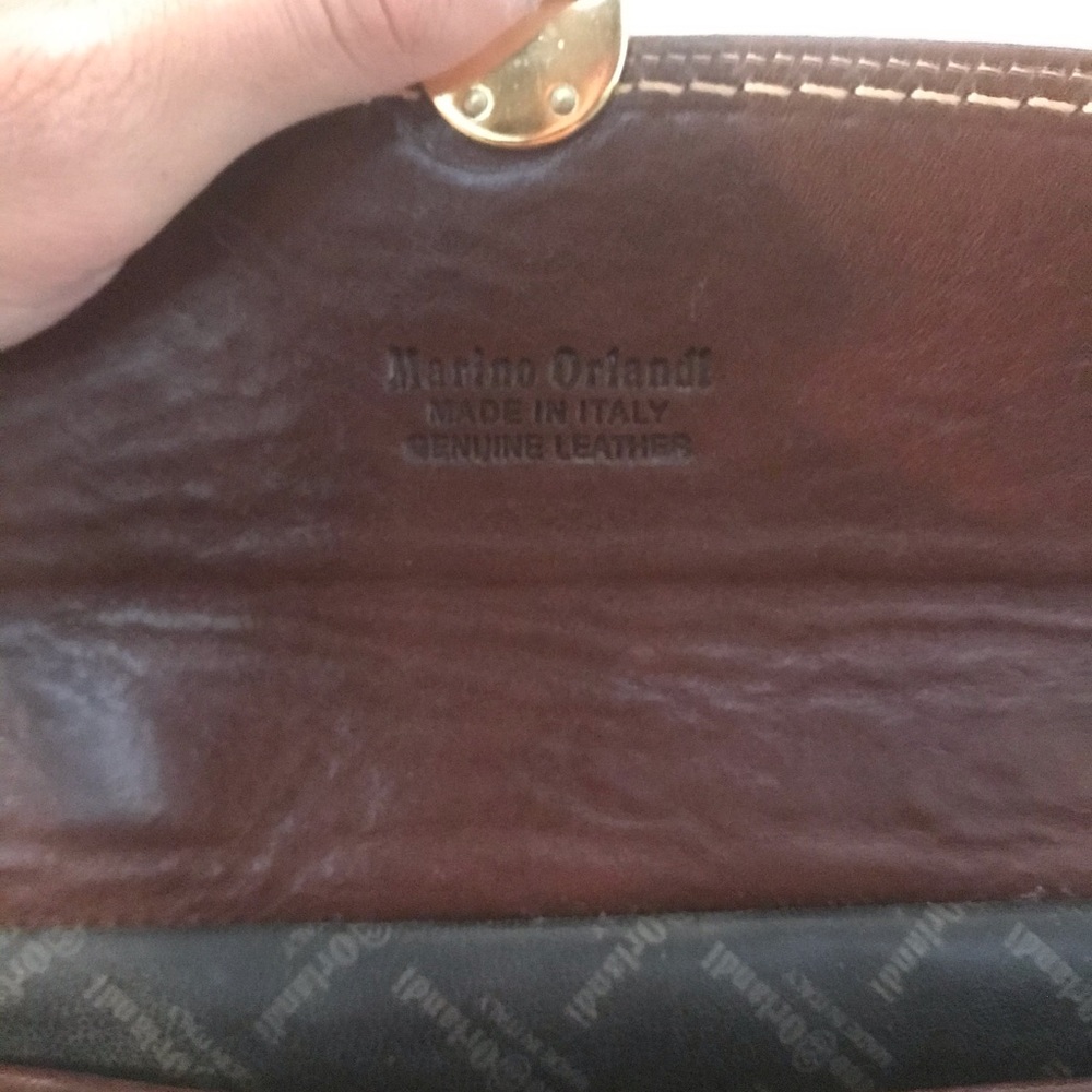 PRICE REDUCE Marino Orlandi Genuine Tuscan Leather Weekender Bag - Picture 6 of 7